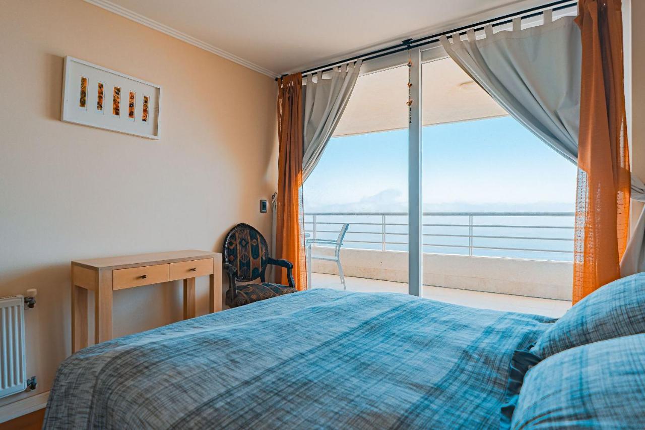 Hermoso Departamento Con Insuperable Vista Al Mar Appartamento Vina del Mar Esterno foto