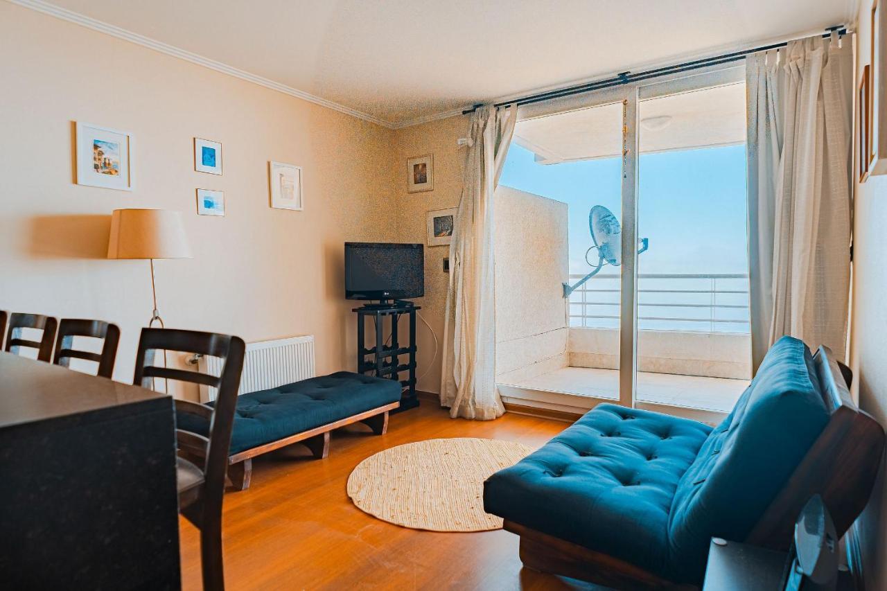 Hermoso Departamento Con Insuperable Vista Al Mar Appartamento Vina del Mar Esterno foto