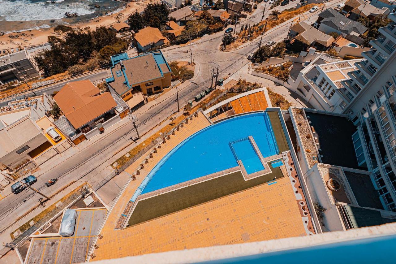 Hermoso Departamento Con Insuperable Vista Al Mar Appartamento Vina del Mar Esterno foto