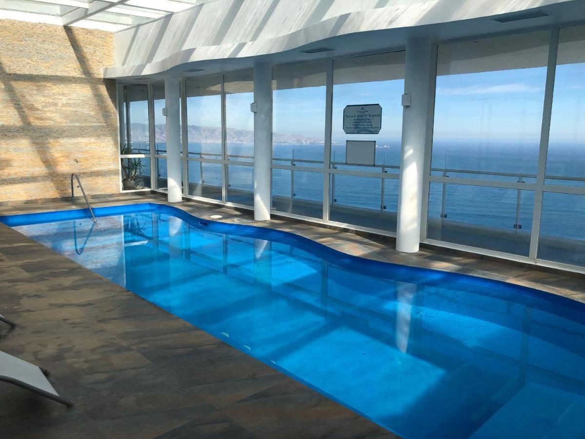 Hermoso Departamento Con Insuperable Vista Al Mar Appartamento Vina del Mar Esterno foto