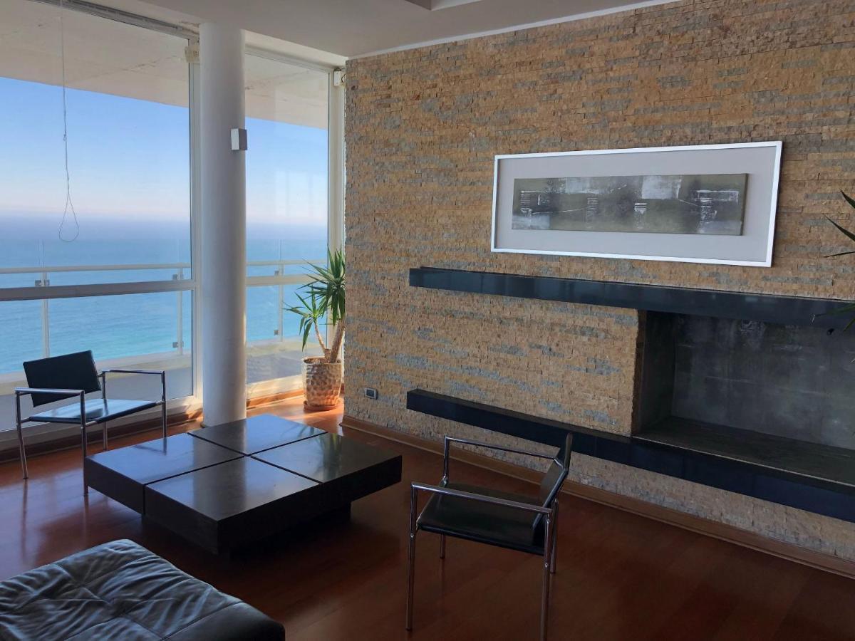 Hermoso Departamento Con Insuperable Vista Al Mar Appartamento Vina del Mar Esterno foto