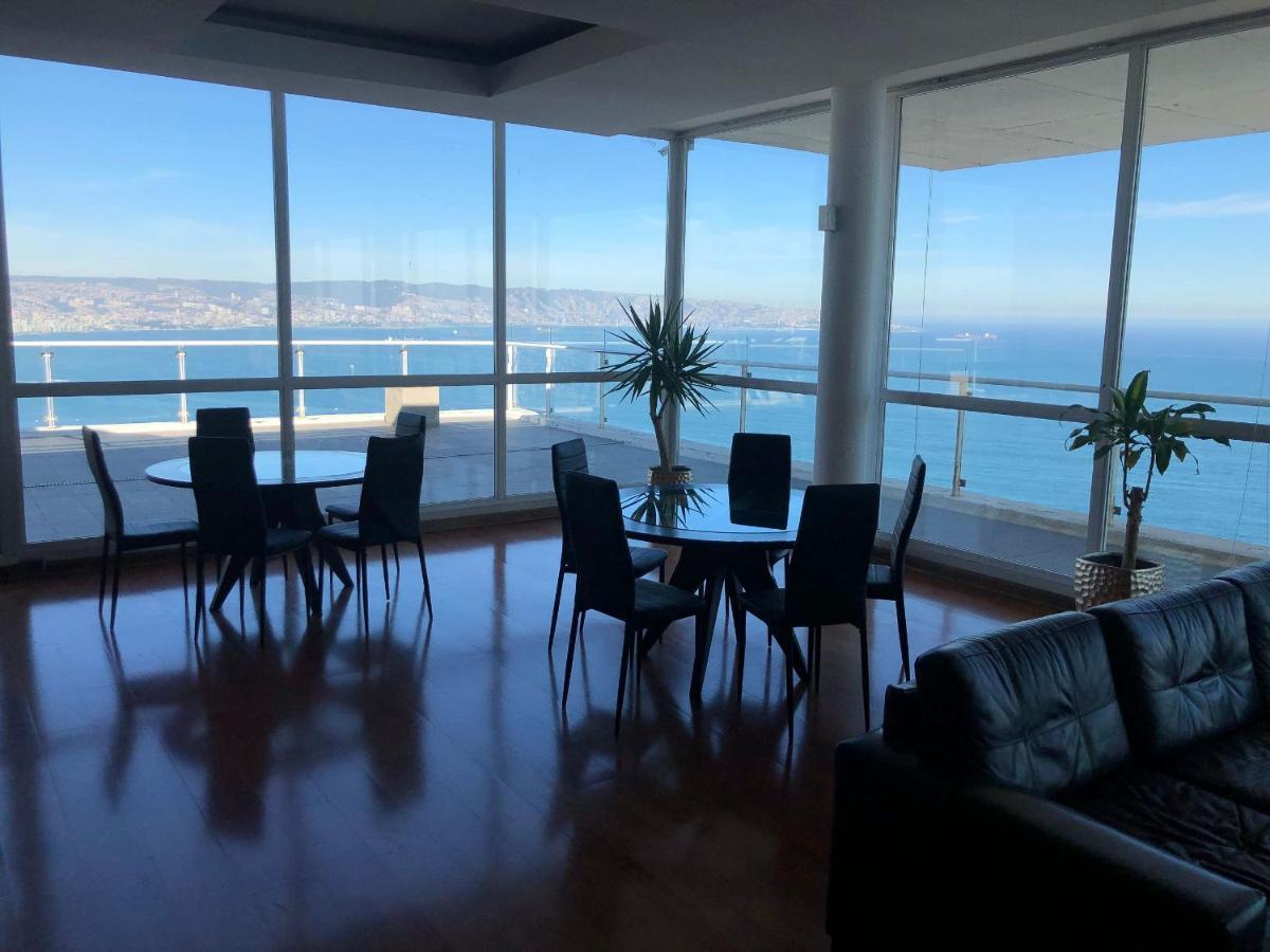 Hermoso Departamento Con Insuperable Vista Al Mar Appartamento Vina del Mar Esterno foto