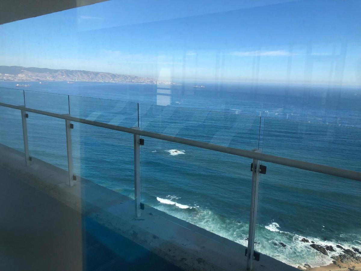 Hermoso Departamento Con Insuperable Vista Al Mar Appartamento Vina del Mar Esterno foto